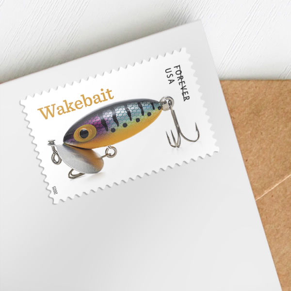 2025 Freshwater Fishing Lures Stamps 100 pcs - Forever Stamps