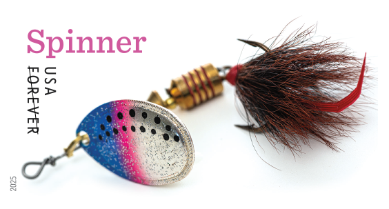2025 Freshwater Fishing Lures Stamps 100 pcs - Forever Stamps