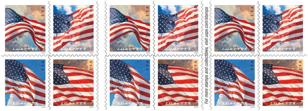 2024 U.S. Flags Stamps books - Forever Stamps